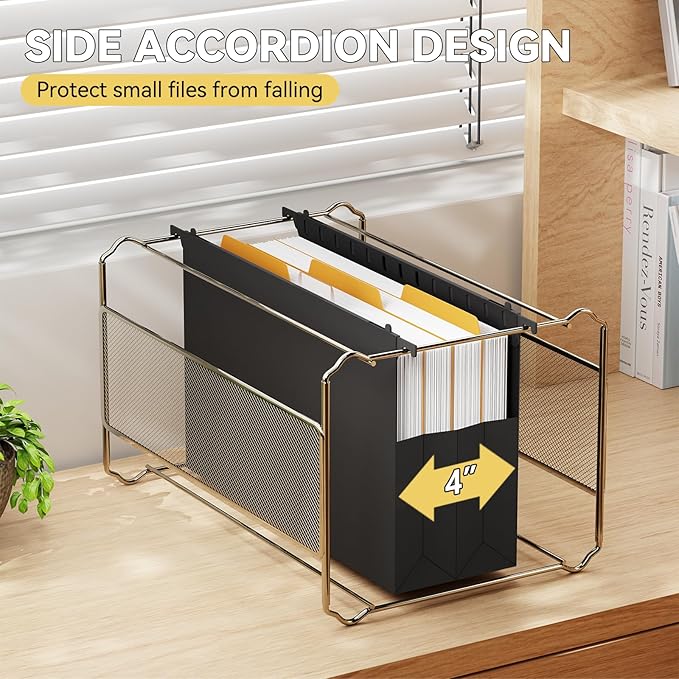 Extra Capacity Legal Size Plastic Hanging File Folders, Reinforced 4" Black - Image 4