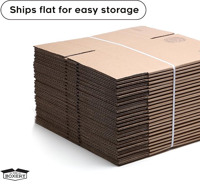 The Boxery 20"x18"x16" Brown/Kraft Corrugated Cardboard Shipping Boxes 15-Pack - Image 8
