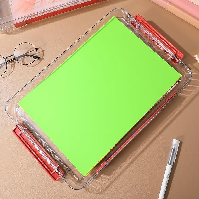 2pcs Transparent Plastic File Boxes - Image 7