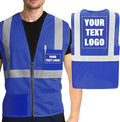 AYKRM 2 Pockets Reflective Safety Vest High Visibility Class II Mesh Vest by AYKRM
