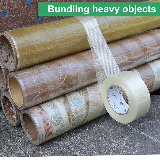 BOMEI PACK Filament Strapping Tape, 5.5 Mil 2 Inch x 60 Yards, Heavy Duty - Image 6