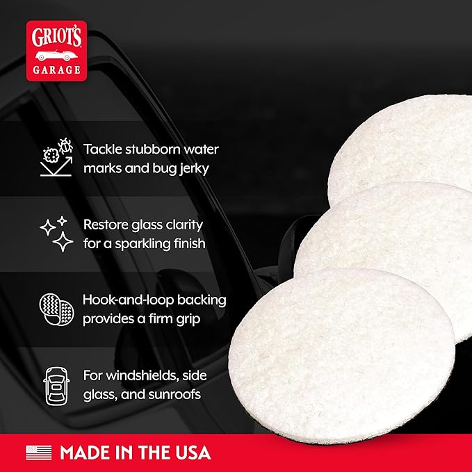 Griot's Garage 3” Glass Polishing Pads, Buffing Discs - Image 3