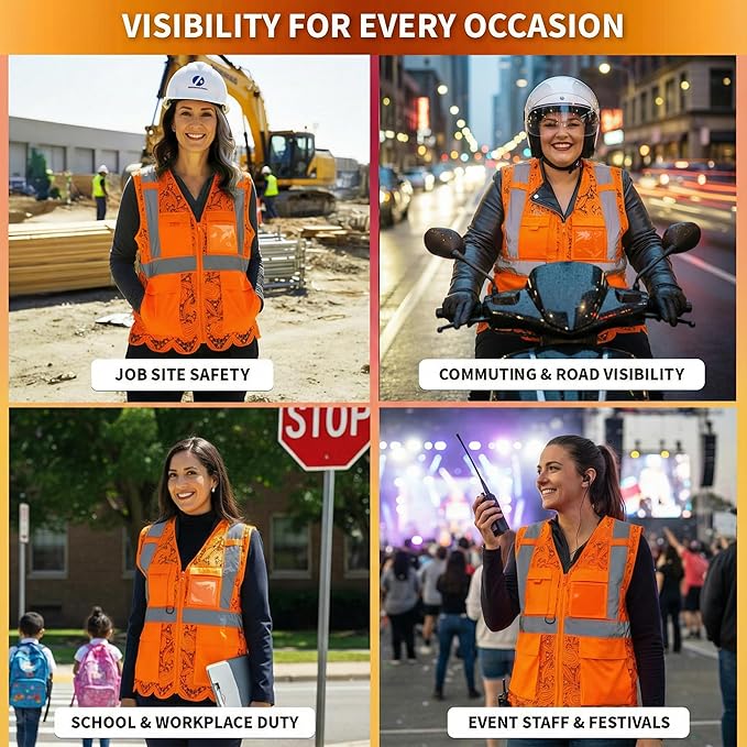 Lace-Mesh Safety Vest for Women & Men - Image 6