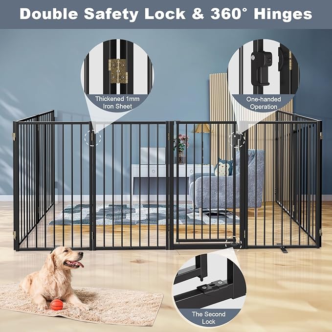 Metal Freestanding Dog Gates - Image 3