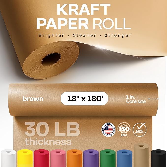 IDL Packaging Brown Kraft Paper Roll 36" x 2160", 30lb Thickness - Image 4