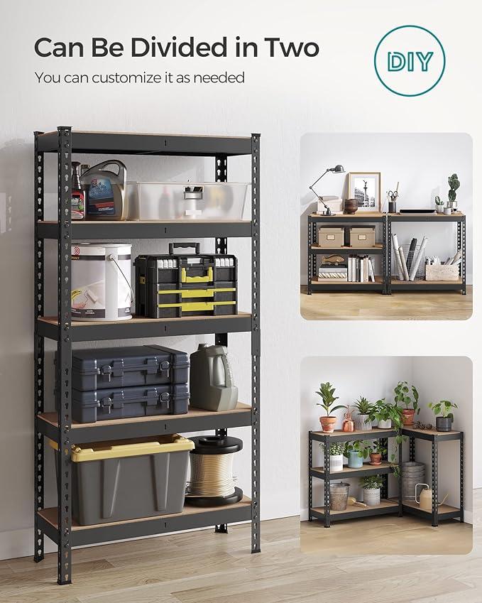 SONGMICS 5-Tier Storage Shelves, Load 2310 lb, Garage Storage, Boltless Assembly - Image 7