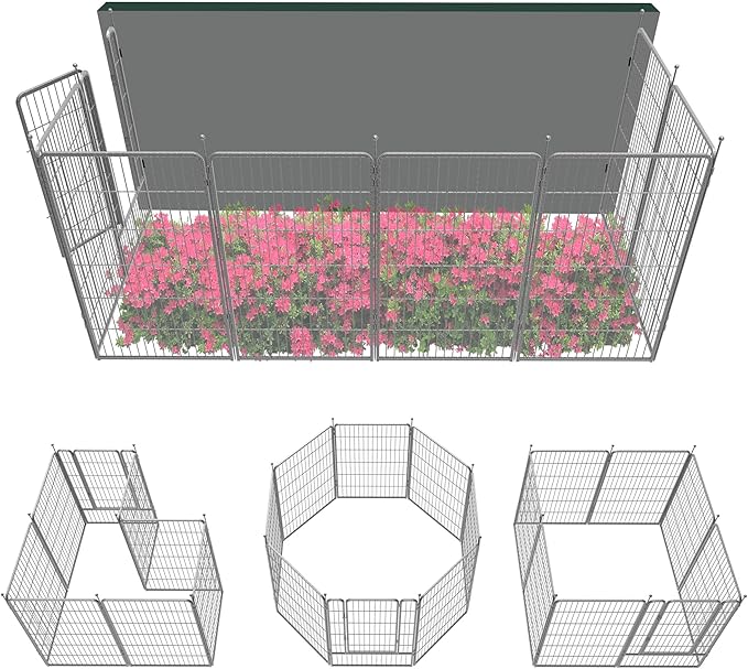 FXW Garden Fence Outdoor for The Yard – 45in x 18.2ft Heavy Duty Metal Animal by FXW
