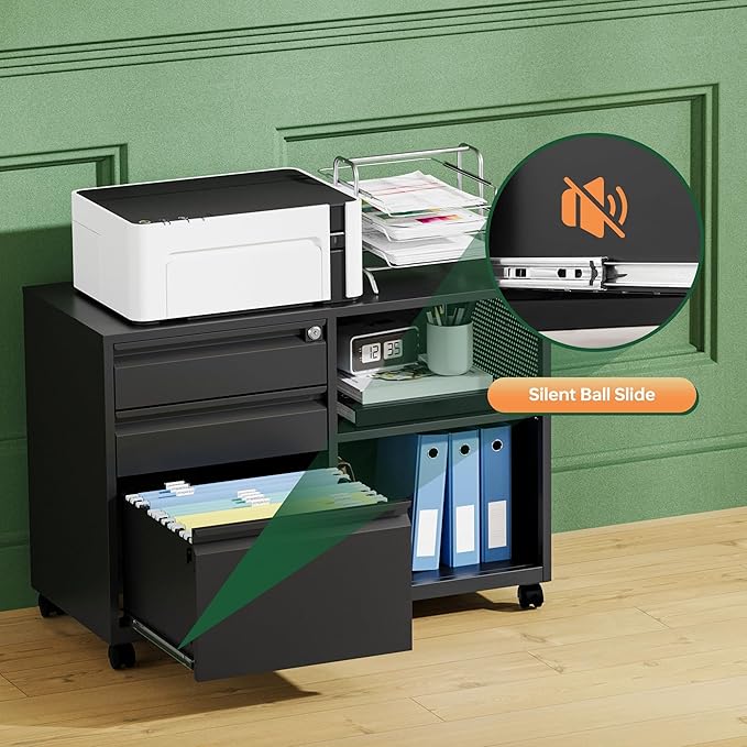 Letaya Mobile 3 Drawer File Cabinet - Image 6
