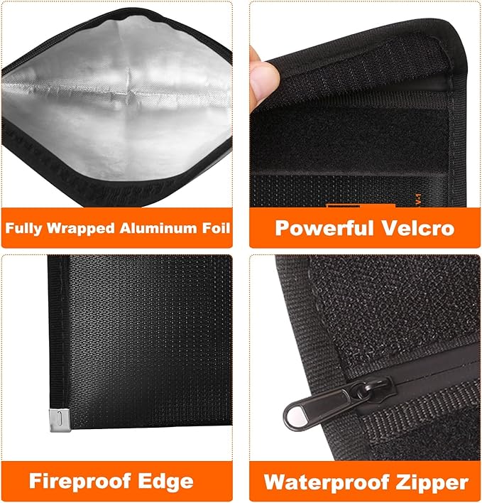 Small Fireproof Document Bag, Fireproof Pouch Set - Image 4