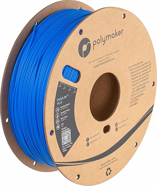Polymaker PLA Filament, Azure Blue 3D Printing PLA Filament 1.75mm 1kg by Polymaker