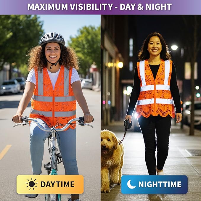 Lace-Mesh Safety Vest for Women & Men - Image 6