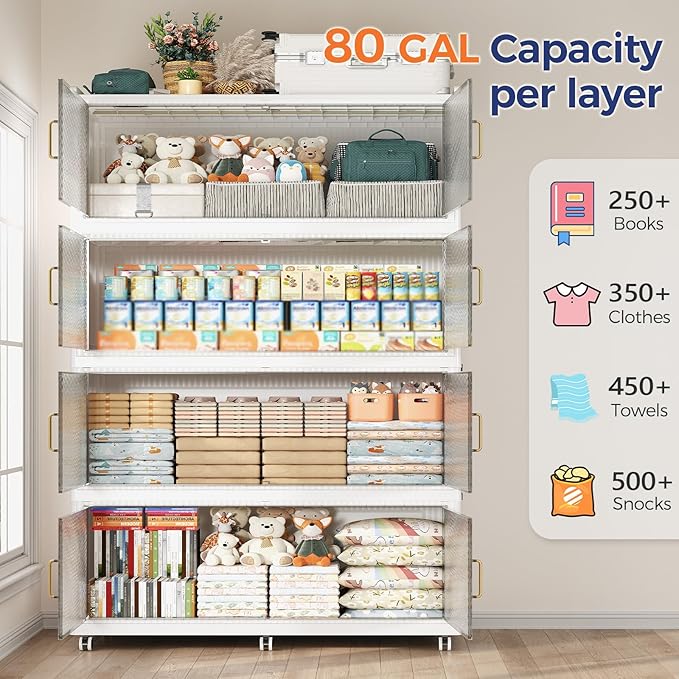 320Gal Extra Large Stackable Storage Bins - Image 4