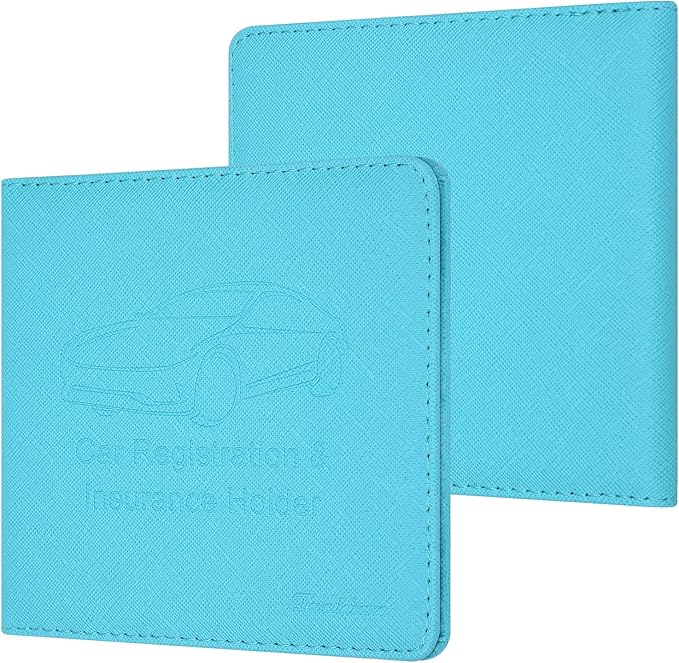 Car Insurance and Registration Holder, 5.5 x 5 Inch PU Leather Vehicle Glove - Image 2