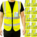 PeerBasics Safety Vest 10 Pack, ANSI Class 2, Reflective, by PeerBasics