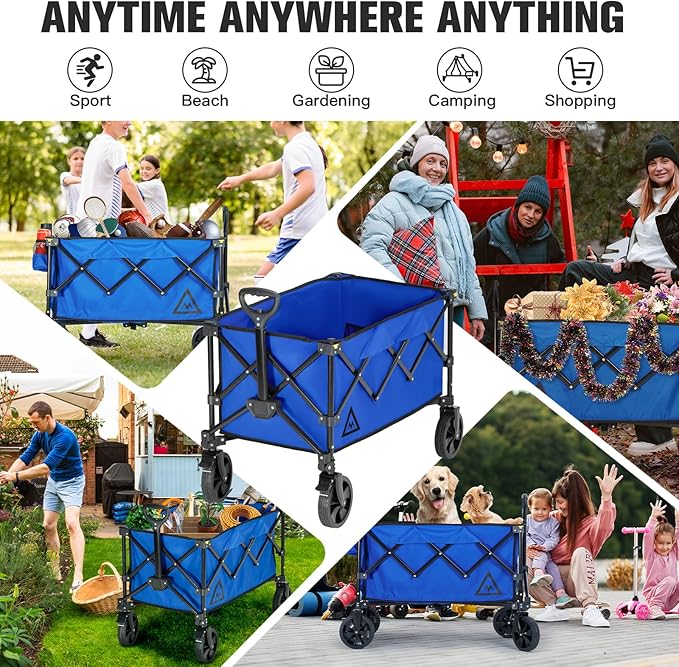 Wagon Cart Shopping Foldable Folding Collapsible - Image 4
