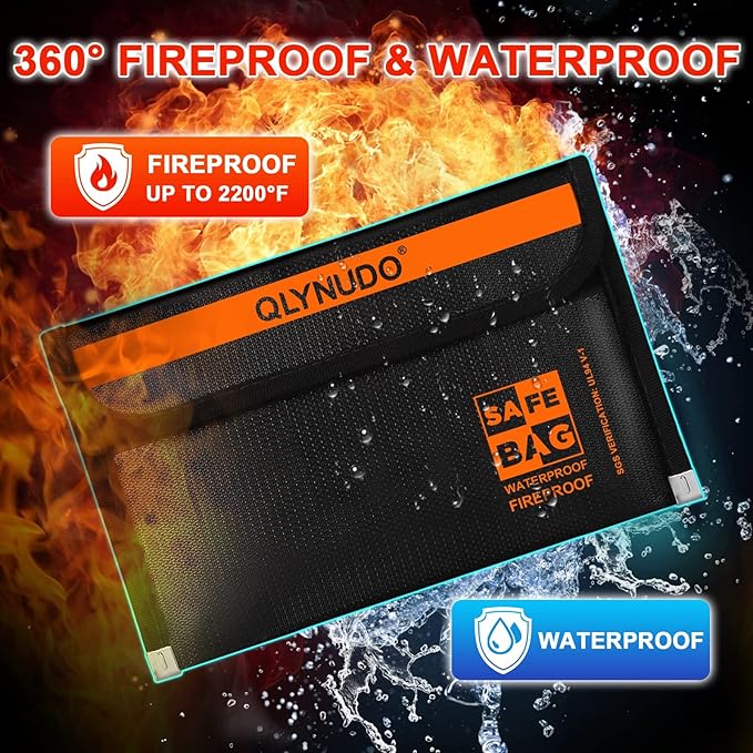 Small Fireproof Document Bag, Fireproof Pouch Set - Image 2