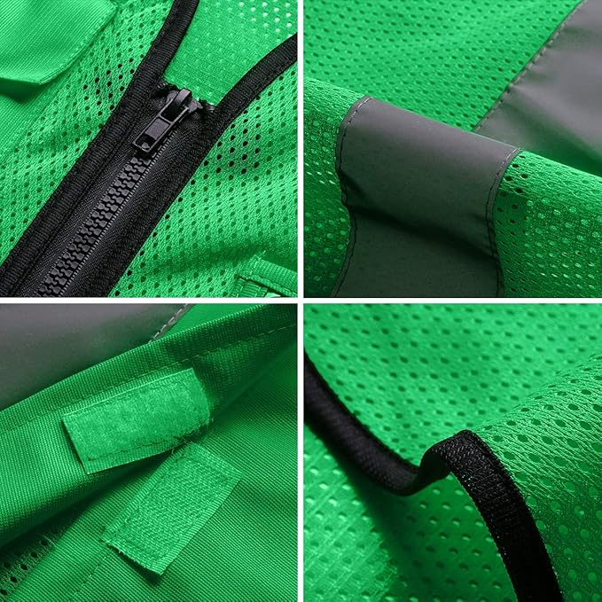 BeautyWill Custom Safety Vest Logo Class 2 High Visibility Reflevtive Vest - Image 4