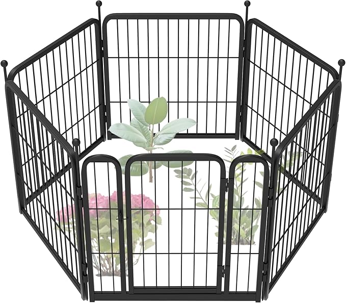 FXW Garden Fence Outdoor for The Yard – 24in x 11.4ft Heavy Duty Metal Animal by FXW