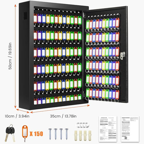 150 Keys Cabinet Organizer Wall Mount, Heavy Duty Key Lock Box - Image 2