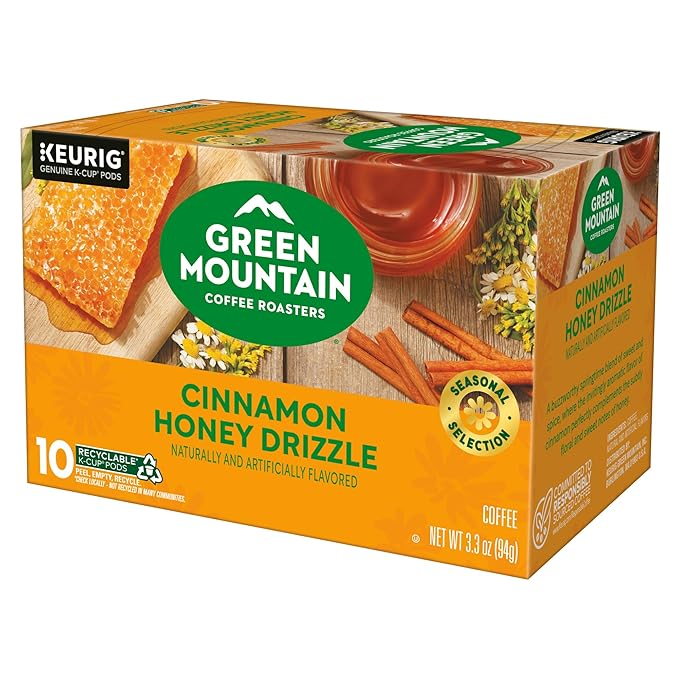 Green Mountain Coffee Roasters Cinnamon Honey Drizzle, Single-Serve Keurig - Image 19