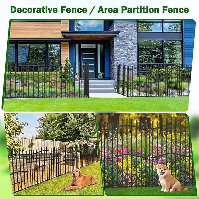 8 Panels Tall No Dig Garden Fence - 40in H x 18ft L - Image 4