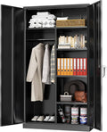 Greenvelly Metal Storage Wardrobe Cabinet by Greenvelly