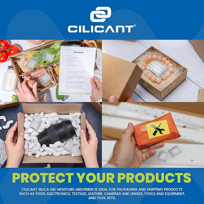 CILICAnt 10-gram Desiccant Pouches, Food Grade Moisture Absorbers Ideal - Image 4