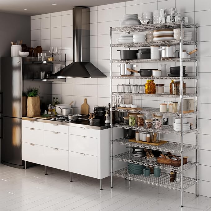 18" Deep x 42" Wide x 86" Height Wire Shelving Kit | 10-Tier | NSF Commercial - Image 2