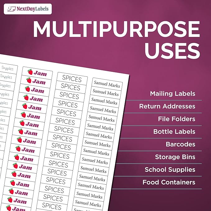 NextDayLabels – 1-3/4" x 1/2" Rectangular Sticker Labels - Image 5
