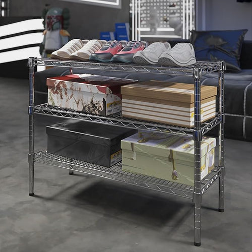 14" Deep x 36" Wide x 27" Height Wire Shelving Kit | 3-Tier | NSF Commercial - Image 2