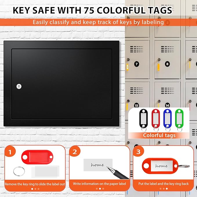 75 Keys Key Lock Box Wall Mount - Image 5