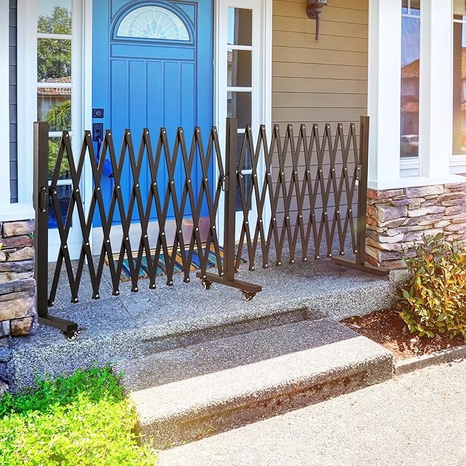 TECSPACE Aluminum Expandable Garden Fence, Portable Barricade Gate - Image 8