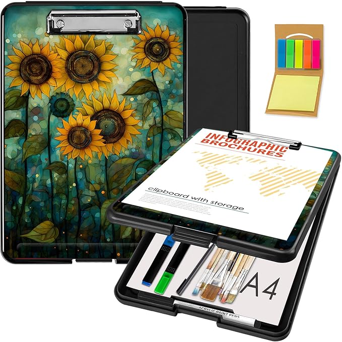 Clipboard with Storage, Office Supplies Nursing Clipboards Folder with Pen by CAPAUNVDA
