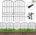 Adavin Animal Barrier Garden Fence, 10 Pack Black 12''L x 25" H no dig Fence by ADAVIN