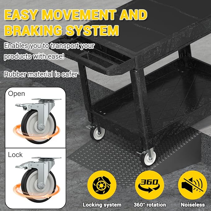 Heavy Duty Plastic Utility Cart - Image 6