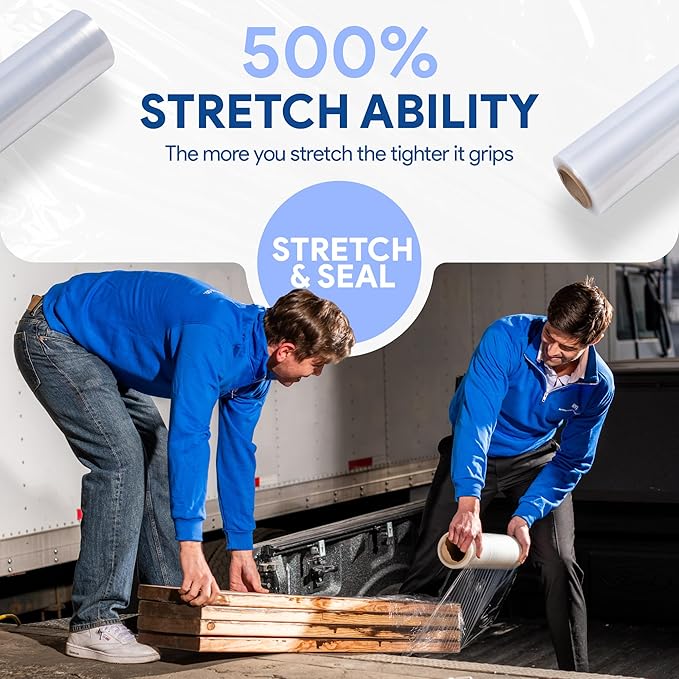 International Plastics Co. 18" Plastic Stretch Film/Wrap 1200ft 500% Stretch - Image 2