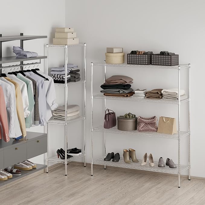 18" Deep x 54" Wide x 64" Height Wire Shelving Kit | 4-Tier | NSF Commercial - Image 6