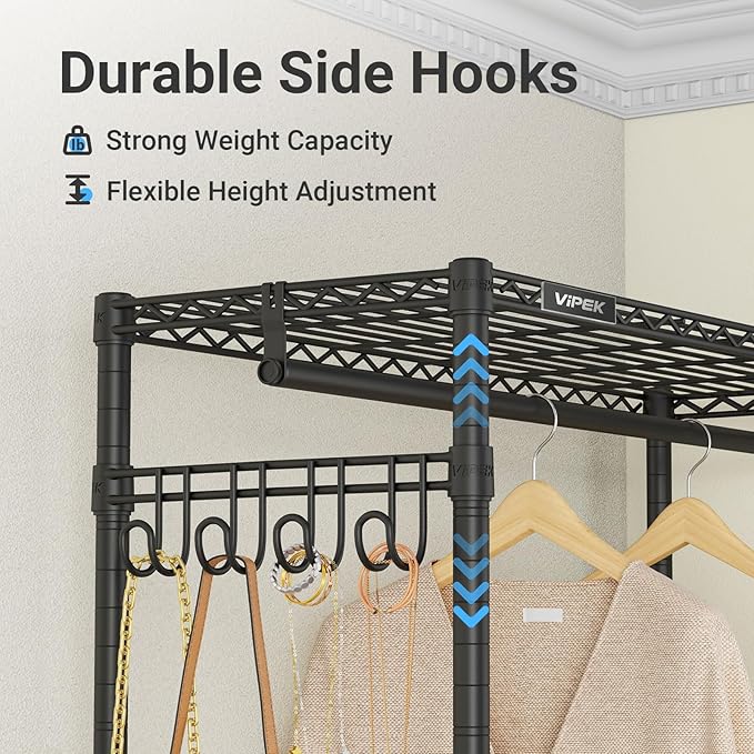 VIPEK R2 Medium Rolling Clothes Rack Heavy Duty Clothing Rack - Image 5