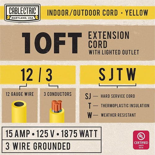 10 Ft Outdoor Extension Cord - Image 2