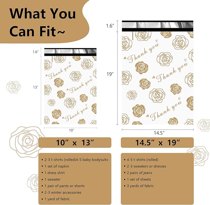 Thank You Poly Mailers 14.5x19 Inch 50 Pcs - Image 2