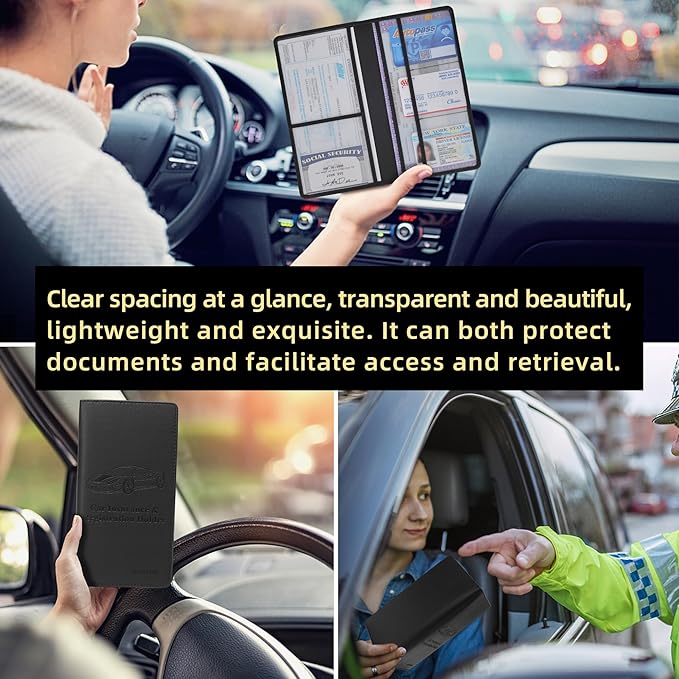Car Registration and Insurance Holder Glove Box Folder-Premium Car Folder - Image 7