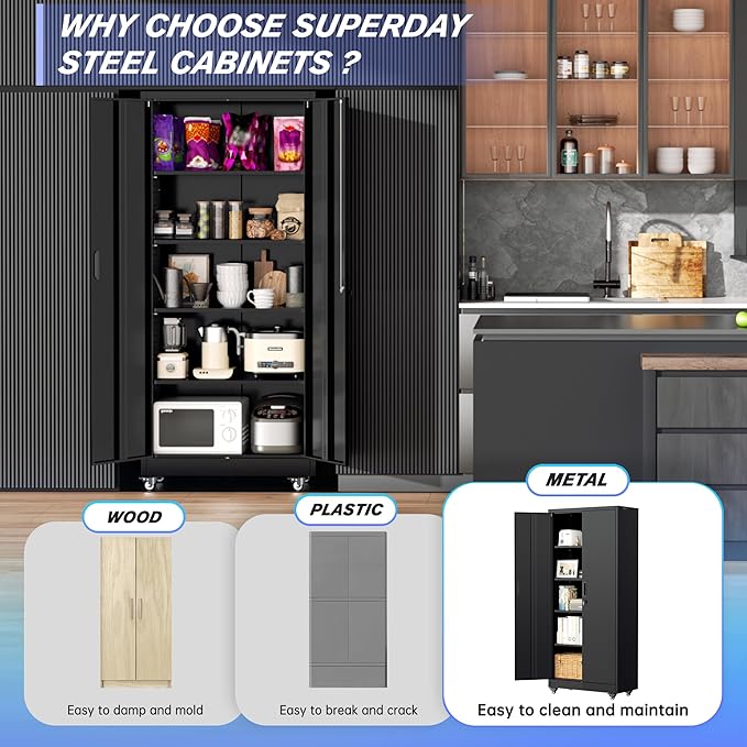 Pataku 73" Metal Storage Cabinet - Image 6