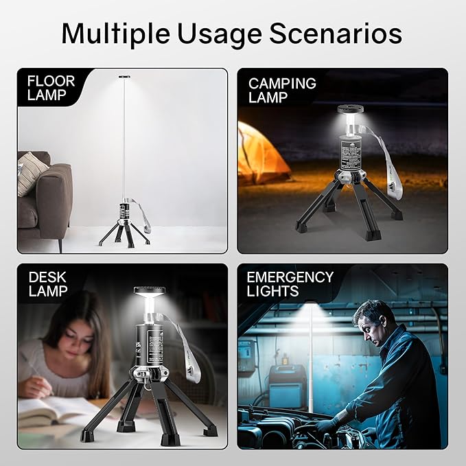 Rechargeable Camping Lantern — Adjustable Height Portable Light, Easy Setup - Image 2