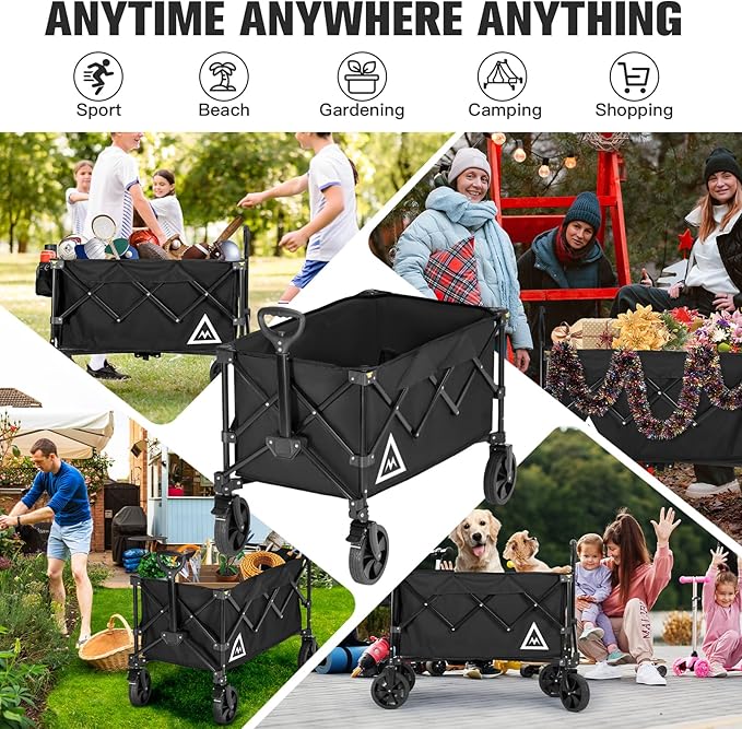 Wagon Cart Shopping Foldable Folding Collapsible - Image 4