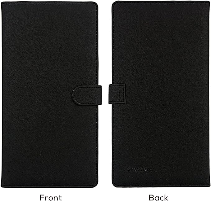 Car Registration and Insurance Holder, Leather Magnetic Shut Vehicle Glove Box - Image 8
