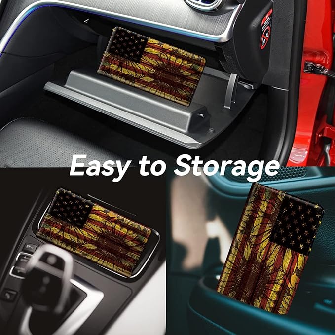 Car Registration and Insurance Holder, Leather Car Glove Box Organizer - Image 4