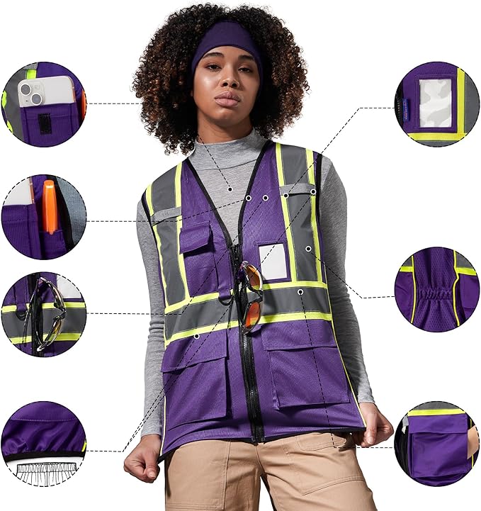 AYKRM Custom Logo Personalised Printed High Visibility Reflective 2 two tone - Image 2