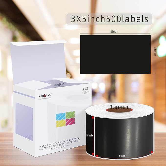 PARLAIM 5" x 3" Rectangle Color Coding Labels, 500 per Inventory Labels Color - Image 2