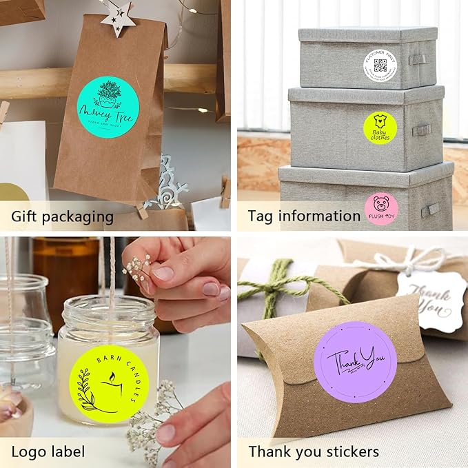 3X3Inch Round Thermal Labels Circle Color Coding Labels Printable Waterproof - Image 6