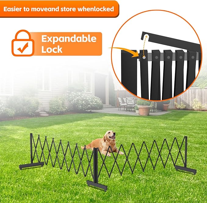 16 FT Industrial Metal Expandable Barricade，Retractable Traffic Fence - Image 5